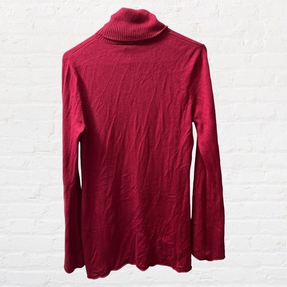 Cami International Turtleneck Red Silk‎ Cashmere Blend Womens Size Medium Top - Picture 7 of 8